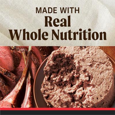 Show full view: Merrick Adult Grain-Free Beef, Lamb & Bison Pate Canned Dog Food, 12.7-oz can, case of 12 slide 4 of 11