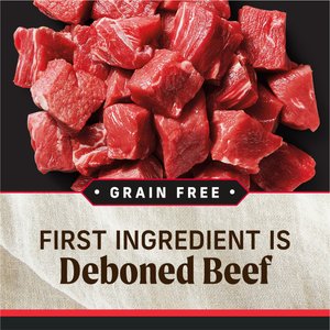 Merrick Adult Grain-Free Beef, Lamb & Bison Pate Canned Dog Food, 12.7-oz can, case of 12