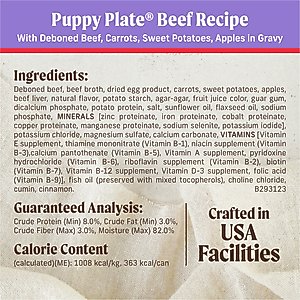 Merrick Grain-Free Wet Puppy Food Puppy Plate Beef Recipe, 12.7-oz can, case of 12