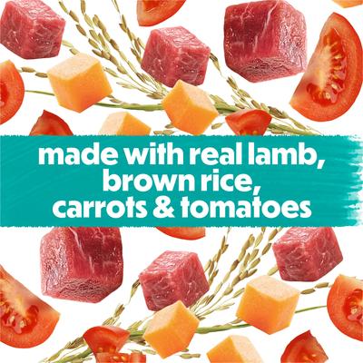 Show full view: Purina Beneful Freshly Prepared Blends with Lamb, Brown Rice, Carrots & Tomatoes Wet Dog Food, 10-oz container, case of 8 slide 6 of 12