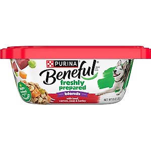 Purina Beneful Freshly Prepared Blends with Beef, Carrots, Peas, & Barley Wet Dog Food, 10-oz, case of 8