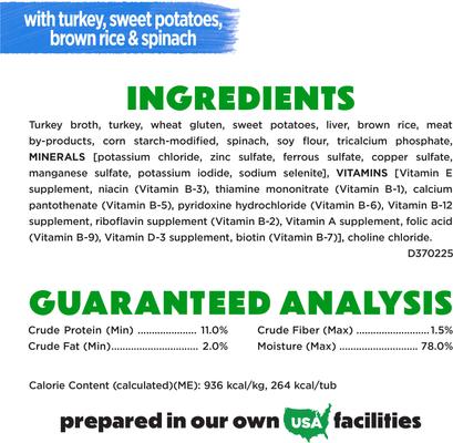 Show full view: Purina Beneful Freshly Prepared Blends with Turkey, Sweet Potatoes, Brown Rice & Spinach Wet Dog Food, 10-oz container, case of 8 slide 7 of 12