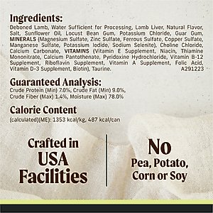 Merrick Limited Ingredient Diet Grain-Free Wet Dog Food Real Lamb Recipe, 12.7-oz can, case of 12