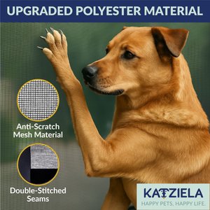 Katziela Magnetic Screen Dog Door, Black, 83 x 38-in