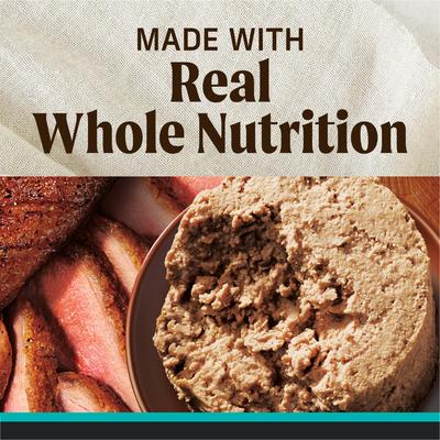 Show full view: Merrick Grain-Free Real Duck Dinner Canned Dog Food, 12.7-oz can, case of 12 slide 4 of 11