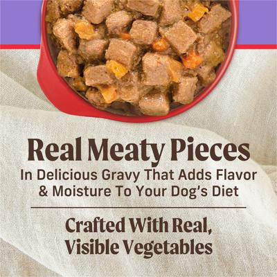 Show full view: Merrick Grain-Free Wet Puppy Food Puppy Plate Beef Recipe, 12.7-oz can, case of 12 slide 4 of 12