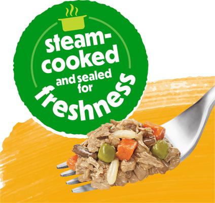 Show full view: Purina Beneful Freshly Prepared Blends with Chicken, Carrots, Peas & Wild Rice Wet Dog Food 10-oz container, case of 8 slide 5 of 12