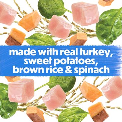 Show full view: Purina Beneful Freshly Prepared Blends with Turkey, Sweet Potatoes, Brown Rice & Spinach Wet Dog Food, 10-oz container, case of 8 slide 7 of 13