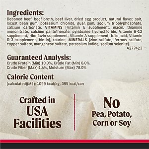 Merrick Backcountry Grain-Free 96% Real Beef Dinner Recipe Canned Dog Food, 12.7-oz can, case of 12