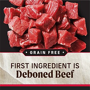 Merrick Backcountry Grain-Free 96% Real Beef Dinner Recipe Canned Dog Food, 12.7-oz can, case of 12