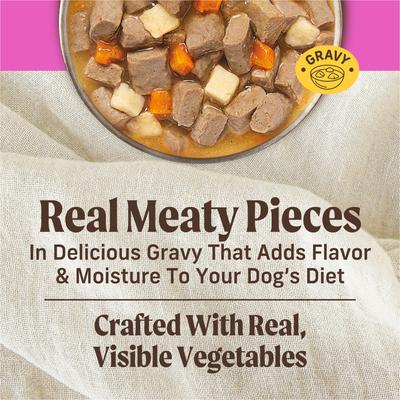 Show full view: Merrick Chunky Grain-Free Wet Dog Food Carvers Delight Dinner, 12.7-oz can, case of 12 slide 4 of 12