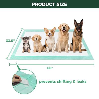 Show full view: FXW Dog Pee Pads Unscented, Green, 60 x 33.5-in, 50 count slide 3 of 10