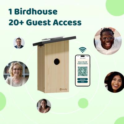 Show full view: Birdfy Solar Powered Smart Bird House with Camera, Ebony slide 7 of 10