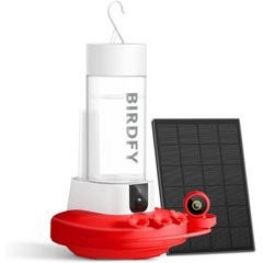 Birdfy Smart Hummingbird Feeder with Camera for Outdoors AI Lifetime Free, Red, 20-oz
