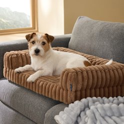 Bedsure Orthopedic Waterproof Dog Bed with Corduroy Removable Cover, Brown, Medium