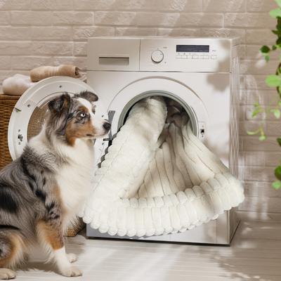 Show full view: Bedsure Orthopedic Waterproof Dog Bed with Corduroy Removable Cover, Beige, Large slide 6 of 12