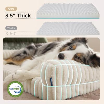 Bedsure Orthopedic Waterproof Dog Bed with Corduroy Removable Cover