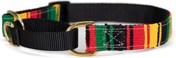 a tail we could wag Rasta Nylon Martingale Dog Collar, X-Large: 23 to 30-in neck, 1-in wide