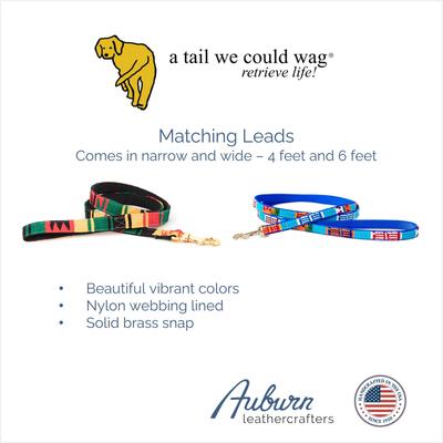 Show full view: a tail we could wag Antigua Nylon Dog Leash, 4-ft long, 1-in wide slide 2 of 4