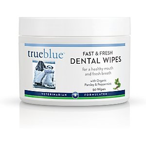 TrueBlue Pet Products Fast & Fresh Dog Dental Wipes, 50 count