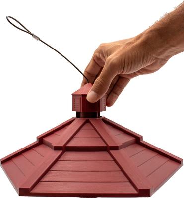 Show full view: Pennington Earth Smart Recycled EcoGazebo Bird Feeder, Red slide 2 of 12