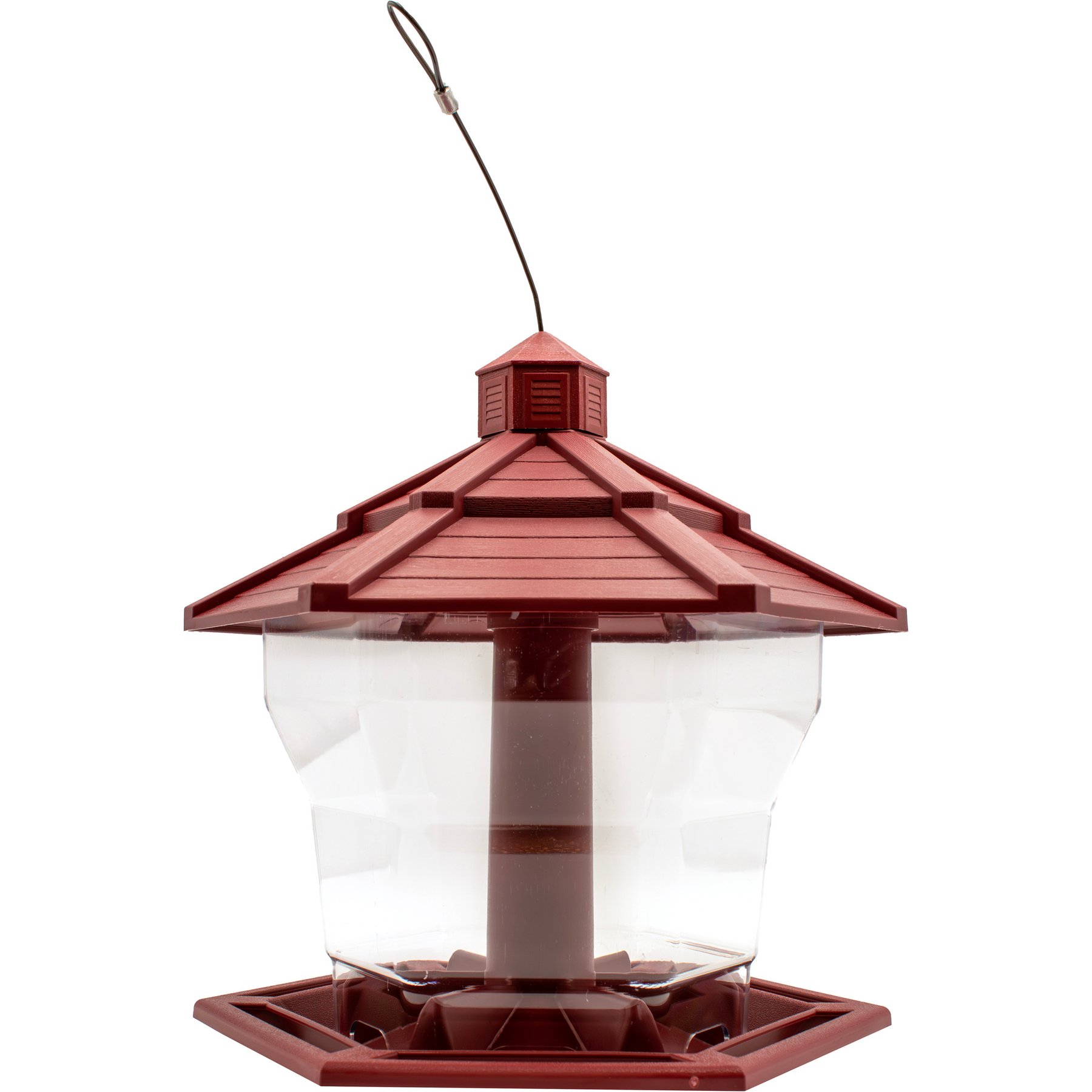 Pennington Earth Smart Recycled EcoGazebo Bird Feeder, Red