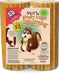 C&S Nut'n Sweet Corn Squirrelog Refill Squirrel Food, 32-oz