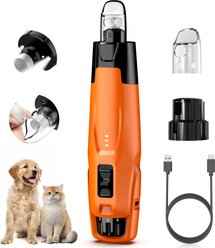 Bousnic 50% More Power 6-Speed Dog & Cat Nail Grinder with 2 LED Lights & Extra Dust Cap, Yellow slide 1 of 7