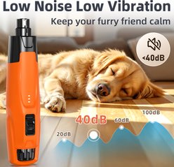 Bousnic 50% More Power 6-Speed Dog & Cat Nail Grinder with 2 LED Lights & Extra Dust Cap, Yellow slide 2 of 7