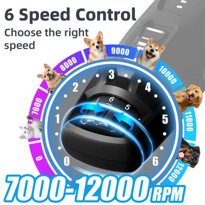 Show full view: Bousnic 50% More Power 6-Speed Dog & Cat Nail Grinder with 2 LED Lights & Extra Dust Cap, Black slide 3 of 7