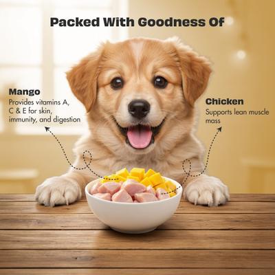 Show full view: Pawfect Woofur Chicken & Mango Air-Dried All Natural Grain-Free Jerky Dog Training Treat, 1.76-oz bag slide 5 of 10