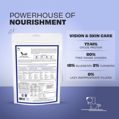 Show full view: Pawfect Woofur Chicken & Blueberry Air-Dried All Natural Grain-Free Jerky Dog Training Treat, 1.76-oz bag slide 3 of 10