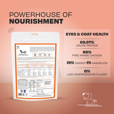 Show full view: Pawfect Woofur Chicken & Carrot Air-Dried All Natural Grain-Free Jerky Dog Training Treat, 1.76-oz bag slide 3 of 10