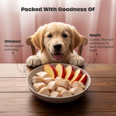 Show full view: Pawfect Woofur Chicken & Apple Air-Dried All Natural Grain-Free Jerky Dog Training Treat, 1.76-oz bag slide 5 of 8