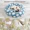 Show in main carousel: Lesure Calming Cute Modern Plush Jacquard Shaggy Orthopedic Anti-Slip Donut Dog & Cat Bed with Removable Cover, Blue, Medium slide 3 of 9