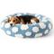 Show in main carousel: Lesure Calming Cute Modern Plush Jacquard Shaggy Orthopedic Anti-Slip Donut Dog & Cat Bed with Removable Cover, Blue, Medium slide 1 of 9