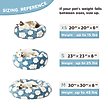 Show in main carousel: Lesure Calming Cute Modern Plush Jacquard Shaggy Orthopedic Anti-Slip Donut Dog & Cat Bed with Removable Cover, Blue, Medium slide 5 of 9