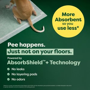 Earth Rated Max Absorbency Dog Pee Pads, X-Large: 28 x 34-in, Unscented, 40 count