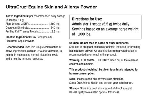 Show full view: UltraCruz Skin & Allergy Horse Supplement, 2-lb bag slide 2 of 2