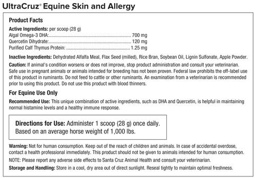 Show full view: UltraCruz Skin & Allergy Horse Supplement, 10-lb bag slide 4 of 4
