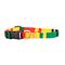Show in main carousel: a tail we could wag Rasta Nylon Dog Collar, X-Small: 9 to 12-in neck, 1/2-in wide slide 1 of 1