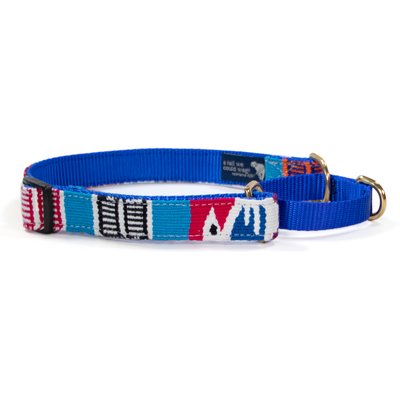a tail we could wag a tail we could wag Antigua Nylon Martingale Dog Collar, Large: 18 to 25-in neck, 1-in wide
