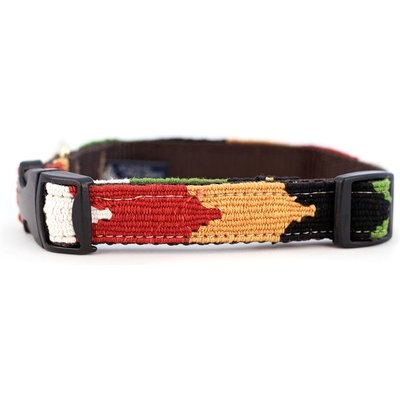 a tail we could wag a tail we could wag Harvest Chevron Nylon Dog Collar, Small: 11 to 15-in neck, 3/4-in wide