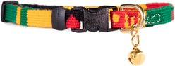 a tail we could wag Rasta Breakaway Cat Collar, X-Small: 9 to 12-in neck, 1/2-in wide slide 1 of 3