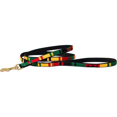 a tail we could wag a tail we could wag Rasta Nylon Dog Leash, 6-ft long, 1/2-in wide