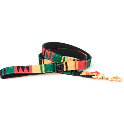 a tail we could wag a tail we could wag Rasta Nylon Dog Leash, 4-ft long, 1-in wide