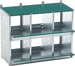 Yafylly 6 Nest Galvanized Steel Chicken Laying Box, 24-lb bag slide 2 of 8