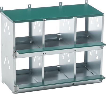 Show full view: Yafylly 6 Nest Galvanized Steel Chicken Laying Box, 24-lb bag slide 2 of 8