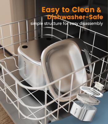 Show full view: OneIsAll PW03 Automatic Stainless Steel Cat Water Fountain, Medium: 3.5-L slide 5 of 11