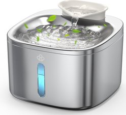 OneIsAll PW03 Automatic Stainless Steel Cat Water Fountain, Medium: 3.5-L